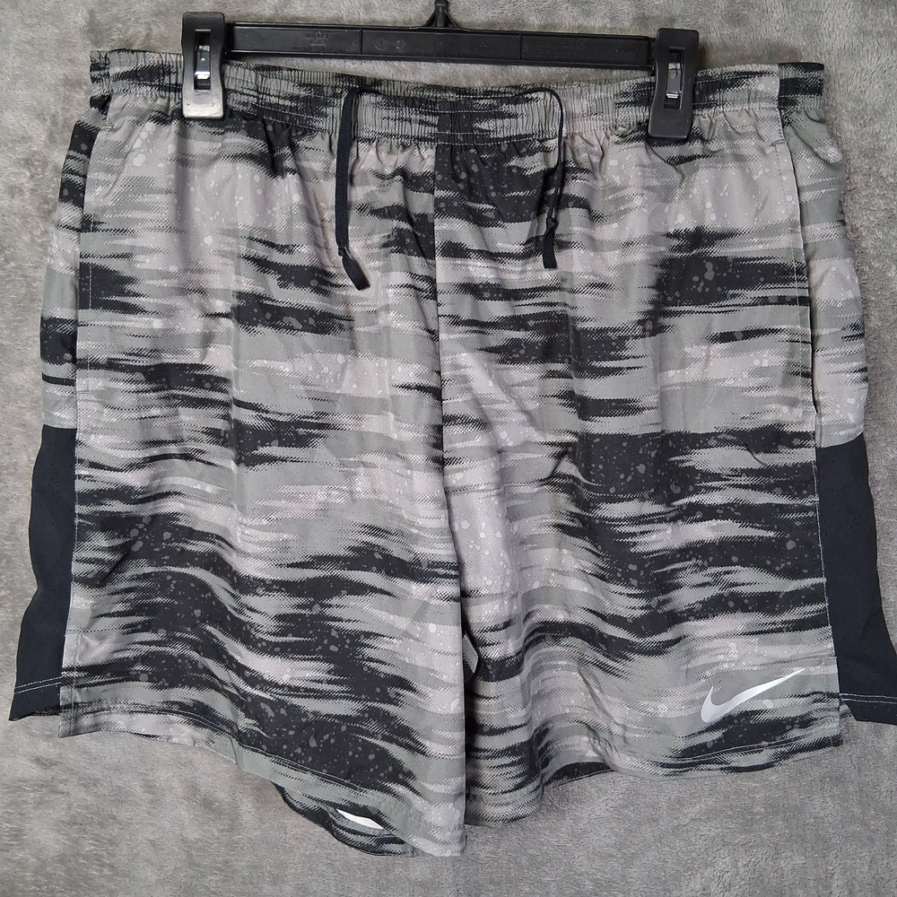 Nike Men’s Athletic Shorts - Gray & Black Camouflage Print